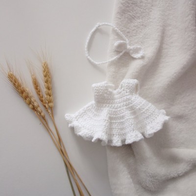 Tenue amigurumi robe et serre tête : patron au crochet PDF