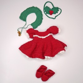 Tenue de Noël pour grand amigurumi : patron au crochet PDF
